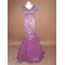 Trumpet/Mermaid V-Neck Short Sleeve Long Prom Evening Formal Party Dresses ED010751