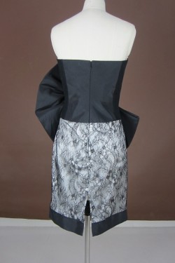 Sheath Strapless Bowknot Short Prom Evening Formal Party Dresses ED010752