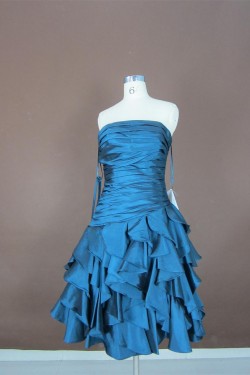 A-Line Strapless Short Prom Evening Formal Party Dresses ED010755