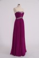 Sheath/Column Strapless Beaded Long Chiffon Prom Evening Formal Party Dresses ED010757