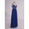 A-Line Long Blue Sequin Applique Chiffon Prom Evening Formal Party Dresses ED010759