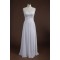 A-Line Long White Sequin Applique Chiffon Prom Evening Formal Party Dresses ED010760