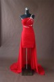 High Low One-Shoulder Beaded Red Chiffon Prom Evening Formal Party Dresses ED010770 High Low One-Shoulder Beaded Red Chiffon Prom Evening Formal Party Dresses ED010770