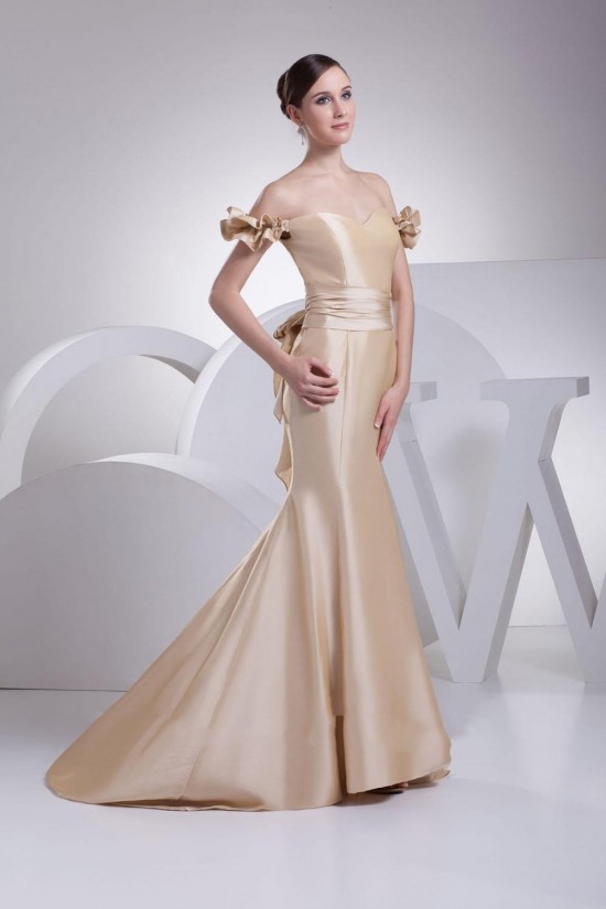 Trumpet/Mermaid Off-the-Shoulder Long Prom Evening Dresses ED010774