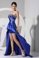 High Low Sweetheart Beaded Blue Prom Evening Dresses ED010779