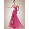 A-Line Sweetheart Split-Front Beaded Long Chiffon Prom Evening Dresses ED010784