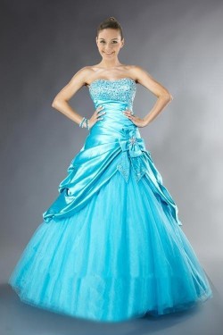 Ball Gown Strapless Beaded Prom Evening Dresses ED010785