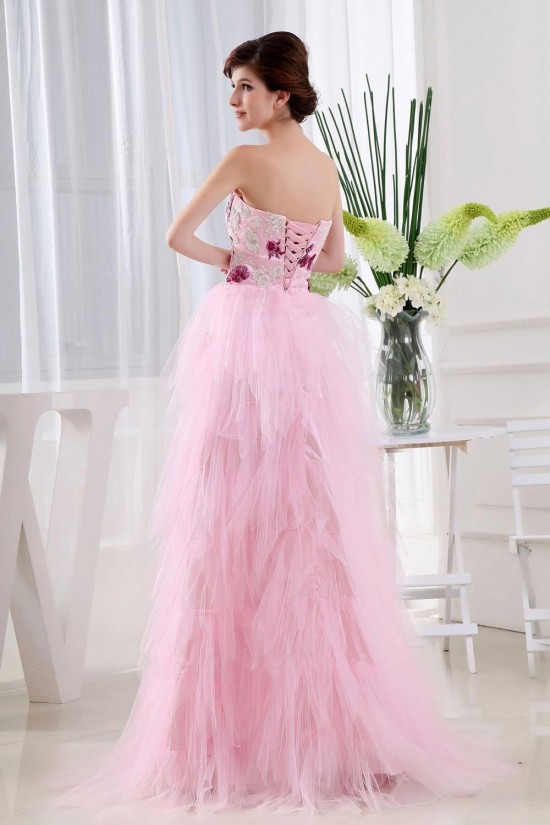 A-Line Long Pink Prom Evening Dresses ED010786 A-Line Long Pink Prom Evening Dresses ED010786
