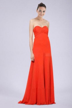 A-Line Sweetheart Long Chiffon Prom Evening Dresses ED010787