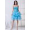 Short/Mini Sweetheart Beaded Blue Cocktail Homecoming Dresses ED010792