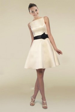 A-Line Bateau Short Prom Evening Bridesmaid Dresses ED010793