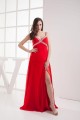 Sheath Beaded Straps Split-Front Long Red Chiffon Prom Evening Dresses ED010798 Sheath Beaded Straps Split-Front Long Red Chiffon Prom Evening Dresses ED010798