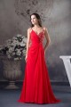 A-Line Spaghetti Strap Long Red Chiffon Beaded Prom Evening Dresses ED010802 A-Line Spaghetti Strap Long Red Chiffon Beaded Prom Evening Dresses ED010802