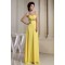 Empire Sweetheart Beaded Long Yellow Chiffon Prom Evening Dresses ED010803