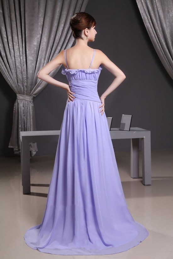 A-Line Spaghetti Strap Long Chiffon Prom Evening Dresses ED010809 A-Line Spaghetti Strap Long Chiffon Prom Evening Dresses ED010809
