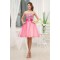 A-Line Strapless Beaded Short Tulle Prom Evening Dresses ED010815