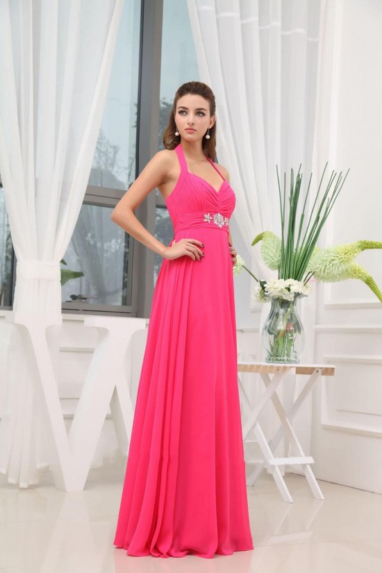 A-Line Halter Beaded Long Chiffon Prom Evening Dresses ED010820 A-Line Halter Beaded Long Chiffon Prom Evening Dresses ED010820