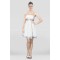 A-Line Short Spaghetti Strap White Chiffon Prom Evening Dresses ED010822