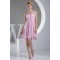 Empire One-Shoulder Short Pink Chiffon Prom Evening Dresses ED010824
