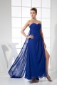 Long Blue Chiffon Prom Evening Dresses Sweetheart Split-Front ED010825 Long Blue Chiffon Prom Evening Dresses Sweetheart Split-Front ED010825