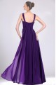 A-Line Straps Beaded Long Chiffon Prom Evening Dresses ED010828
