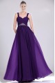 A-Line Straps Beaded Long Chiffon Prom Evening Dresses ED010828