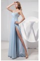 Sheath One-Shoulder Beaded Split-Front Long Chiffon Prom Evening Dresses ED010830 Sheath One-Shoulder Beaded Split-Front Long Chiffon Prom Evening Dresses ED010830
