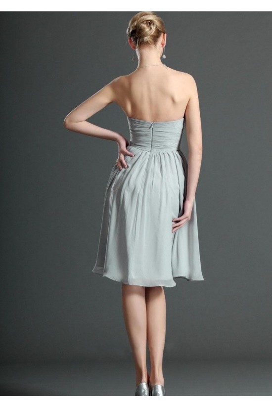 A-Line Sweetheart Short Chiffon Prom Evening Dresses Bridesmaid Dresses ED010832