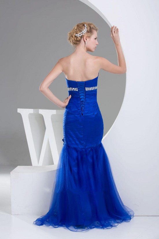 Trumpet/Mermaid Sweetheart Beaded Long Blue Prom Evening Dresses ED010838 Trumpet/Mermaid Sweetheart Beaded Long Blue Prom Evening Dresses ED010838