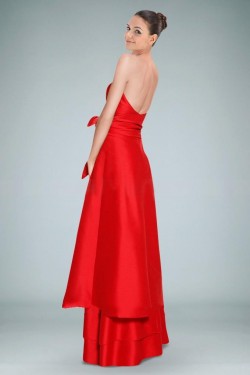 A-Line Halter V-Neck Long Red Prom Evening Dresses ED010839