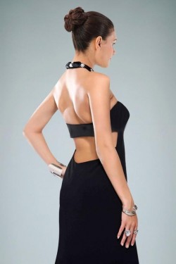 Long Black Beaded Prom Evening Dresses ED010844