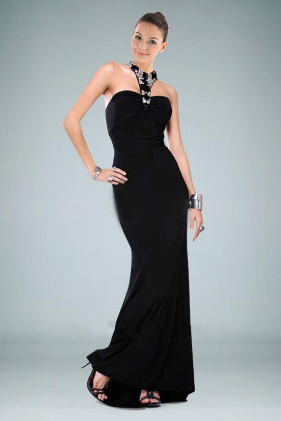 Long Black Beaded Prom Evening Dresses ED010844 Long Black Beaded Prom Evening Dresses ED010844