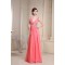 A-Line Beaded Straps Sleeveless Long Chiffon Prom Evening Dresses ED010845