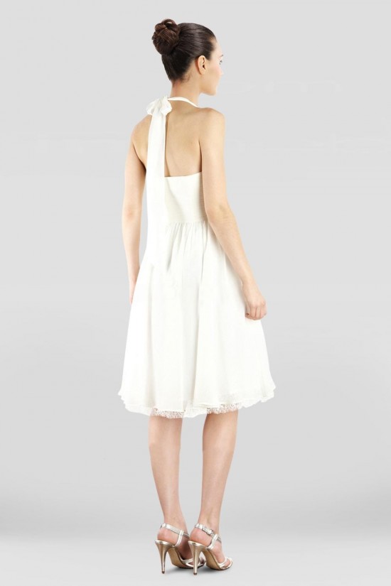 A-Line Halter Short White Chiffon Prom Evening Dresses ED010846 A-Line Halter Short White Chiffon Prom Evening Dresses ED010846