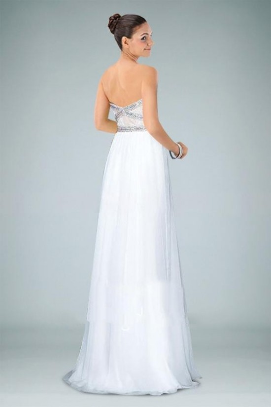 A-Line Sweetheart White Beaded Long Chiffon Prom Evening Formal Dresses ED010858 A-Line Sweetheart White Beaded Long Chiffon Prom Evening Formal Dresses ED010858