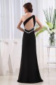 Sheath One-Shoulder Beaded Split-Front Black Long Chiffon Prom Evening Formal Dresses ED010862 Sheath One-Shoulder Beaded Split-Front Black Long Chiffon Prom Evening Formal Dresses ED010862