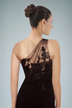 Sheath One-Shoulder Long Prom Evening Formal Dresses ED010863