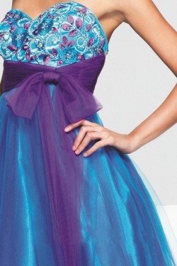 Modest Sweetheart Tulle Floor Length Prom Evening Formal Dresses ED010865