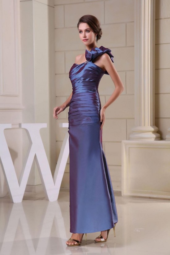 One-Shoulder Long Taffeta Prom Evening Formal Dresses ED010870 One-Shoulder Long Taffeta Prom Evening Formal Dresses ED010870