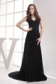 Long Black V-Neck Sweep Train Chiffon Prom Evening Formal Dresses ED010871 Long Black V-Neck Sweep Train Chiffon Prom Evening Formal Dresses ED010871