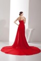 Sweetheart Long Red Chiffon Split Prom Evening Formal Dresses ED010872