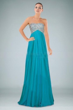 Empire Beaded Long Chiffon Prom Evening Formal Dresses Maternity Evening Dresses ED010881