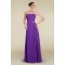 A-Line Strapless Purple Long Chiffon Prom Evening Formal Bridesmaid Dresses ED010882