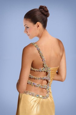 Sheath One-Shoulder Split-Front Beaded Long Prom Evening Formal Dresses ED010883