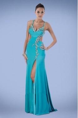 Sexy Beaded Long Chiffon Prom Evening Formal Dresses ED010900