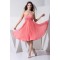 A-Line Strapless Beaded Pleated Short Chiffon Prom Evening Formal Dresses ED010906