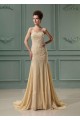 Trumpet/Mermaid Sweetheart Beaded Long Chiffon Prom Evening Formal Dresses ED010909