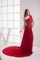 A-Line One-Shoulder Beaded Red Long Chiffon Prom Evening Formal Dresses ED010911 A-Line One-Shoulder Beaded Red Long Chiffon Prom Evening Formal Dresses ED010911
