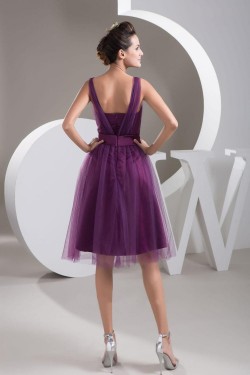 A-Line Short Tulle Prom Evening Formal Bridesmaid Dresses ED010913