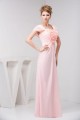 Sheath/Column Cap Sleeve Pink Long Chiffon Prom Evening Formal Dresses ED010918 Sheath/Column Cap Sleeve Pink Long Chiffon Prom Evening Formal Dresses ED010918